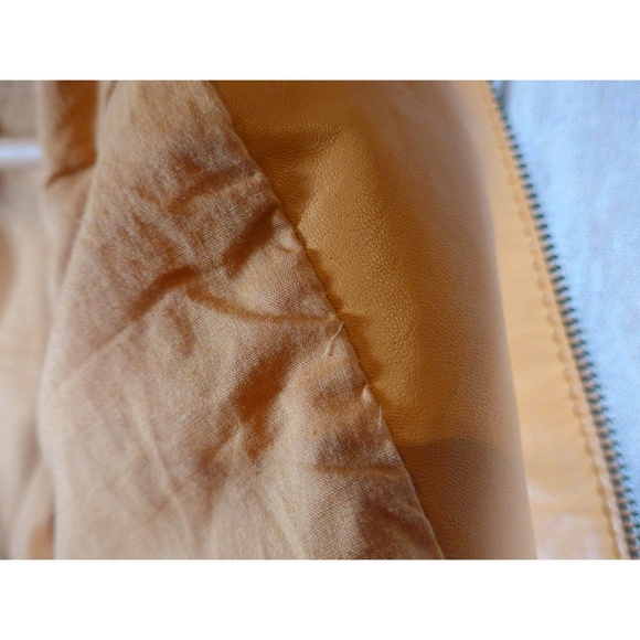 Stefanel Women 8 (fits like 4) Padded Leather Biker Jacket - Picture 10 of 15